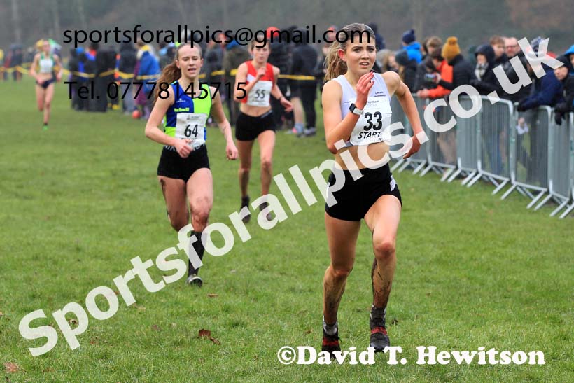 Junior Womens 2023 Northern Cross Country Champs., Witton Park, Blackburn. Photo: David T. Hewitson/Sports for All Pics